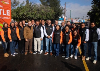 En Navidad sigue el trabajo del Gobierno de la Capital: Alcalde Galindo entrega pavimentación en fraccionamiento Tecnológico
