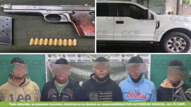 GUARDIA CIVIL ESTATAL DETIENE A HOMBRES CON ARMA DE FUEGO Y  CARTUCHOS ÚTILES EN AHUALULCO