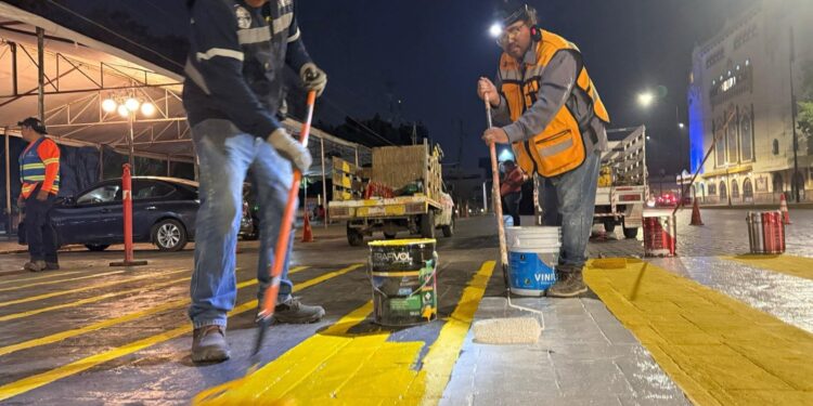 De noche, Gobierno de la Capital también trabaja por el Centro Histórico de San Luis Capital