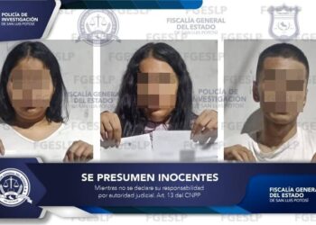 *FGESLP APREHENDE A TRES PRESUNTOS RESPONSABLES DE ASALTO A FARMACIA EN LA CAPITAL POTOSINA*