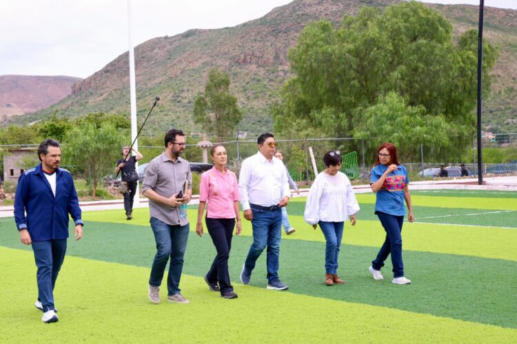 RICARDO GALLARDO Y CLAUDIA SHEINBAUM IMPULSAN INFRAESTRUCTURA DEPORTIVA EN SANTA MARÍA DEL RÍO