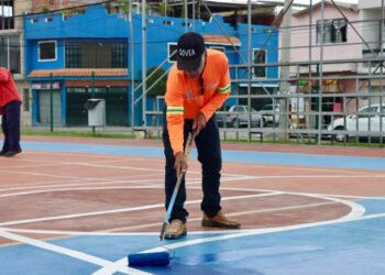 Continúa Ayuntamiento de SLP rehabilitación de espacios deportivos con programa “Color Mi Jugada”