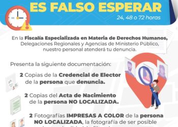 NO LOCALIZACIÓN DE PERSONAS PUEDE DENUNCIARSE INMEDIATAMENTE: FISCALÍA POTOSINA