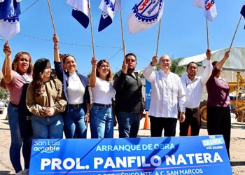 Enrique Galindo Arranca pavimentación de Pánfilo Natera, importante obra que conecta SLP Capital y Mezquitic