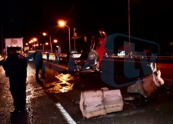 Choque sobre carretera 37