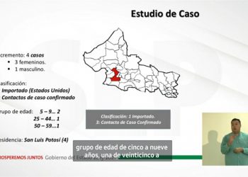 Alcanza a menores contagios de COVID-19 en S.L.P.