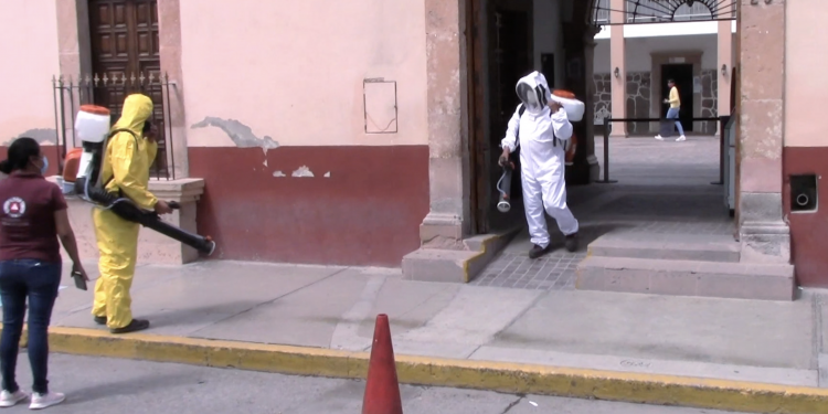 Sanitización continua en la presidencia de Villa de Reyes