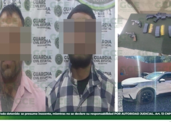 GUARDIA CIVIL ESTATAL Y SEDENA CAPTURAN A CÉLULA CRIMINAL QUE PORTABA ARMAS DE GRUESO CALIBRE