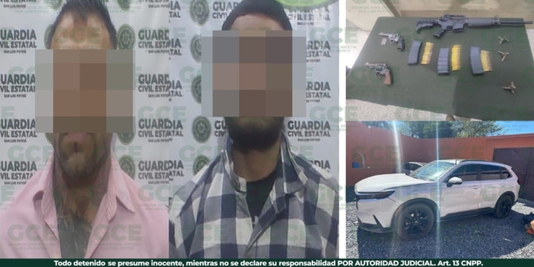 GUARDIA CIVIL ESTATAL Y SEDENA CAPTURAN A CÉLULA CRIMINAL QUE PORTABA ARMAS DE GRUESO CALIBRE