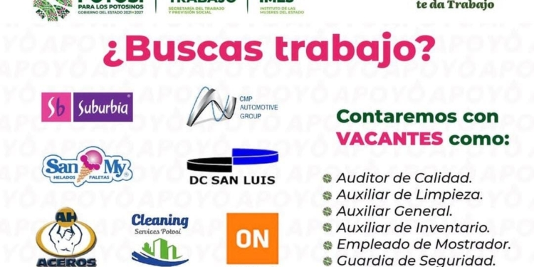 GOBIERNO DEL ESTADO OFERTA MÁS EMPLEOS EN APOYO A POTOSINAS