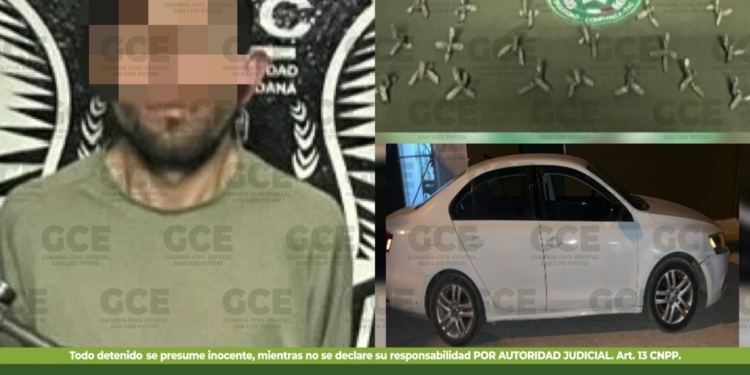 PRESUNTO INTEGRANTE DE GRUPO CRIMINAL FUE DETENIDO POR LA GUARDIA CIVIL ESTATAL