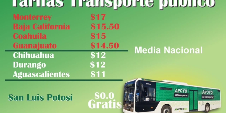 SAN LUIS POTOSÍ, A LA VANGUARDIA DEL TRANSPORTE PÚBLICO GRATUITO EN EL PAÍS