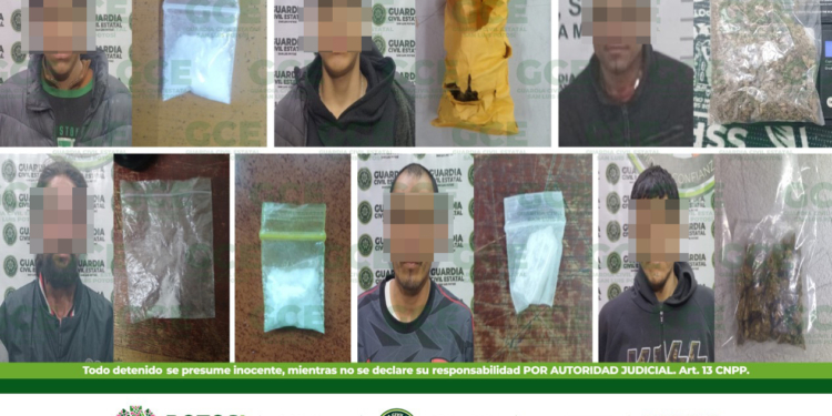 POR LA PROBABLE POSESIÓN DE ESTUPEFACIENTES, 27 PERSONAS SON DETENIDAS POR LA GUARDIA CIVIL ESTATAL