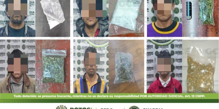 GUARDIA CIVIL ESTATAL DETIENE A 18 PERSONAS POR PRESUNTA POSESIÓN DE DROGA EN LAS ÚLTIMAS 24 HORAS