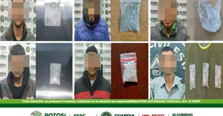 GUARDIA CIVIL ESTATAL DETIENE A 23 PERSONAS POR LA PRESUNTA POSESIÓN DE ENERVANTES