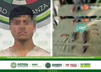 GUARDIA CIVIL ESTATAL, SEDENA Y GUARDIA NACIONAL DETUVIERON A UN HOMBRE ARMADO CON UN FUSIL DE ASALTO