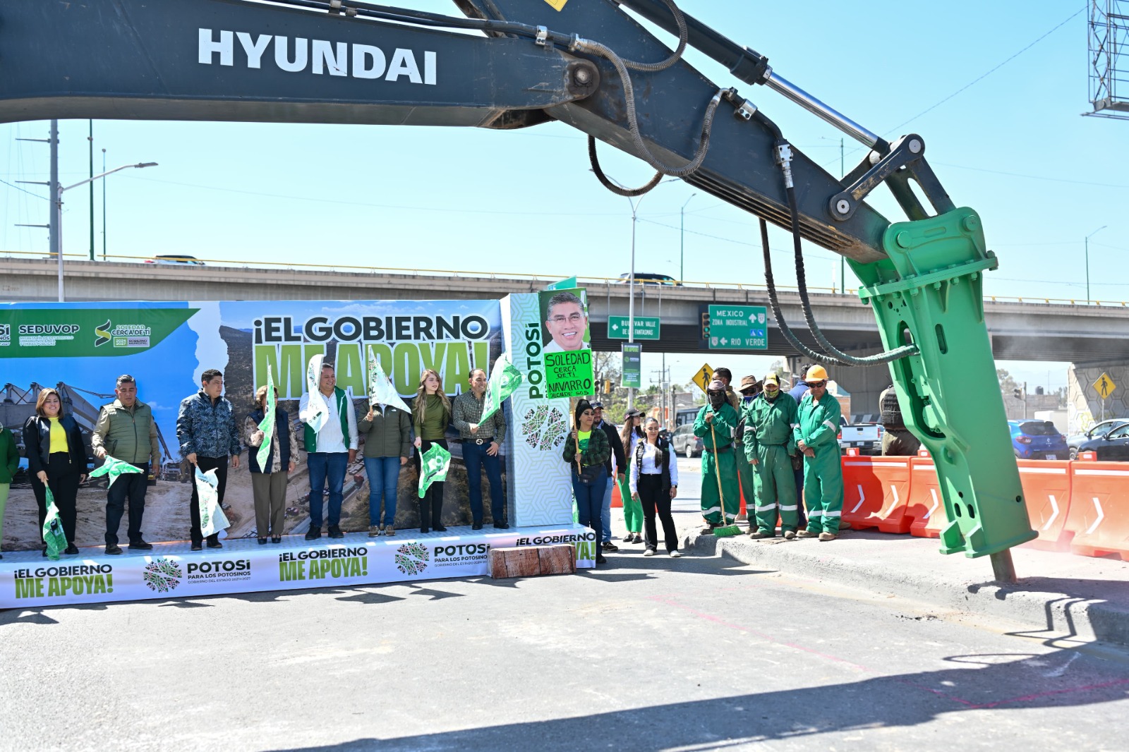 RICARDO GALLARDO ARRANCA CONSTRUCCIÓN DE GRAN PUENTE VEHICULAR EN CIRCUITO POTOSÍ