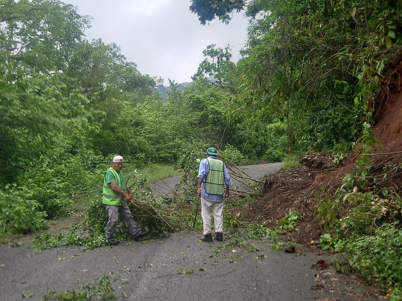 GOBIERNO ESTATAL REALIZA LABORES DE LIMPIEZA PARA RESTABLECER CAMINOS