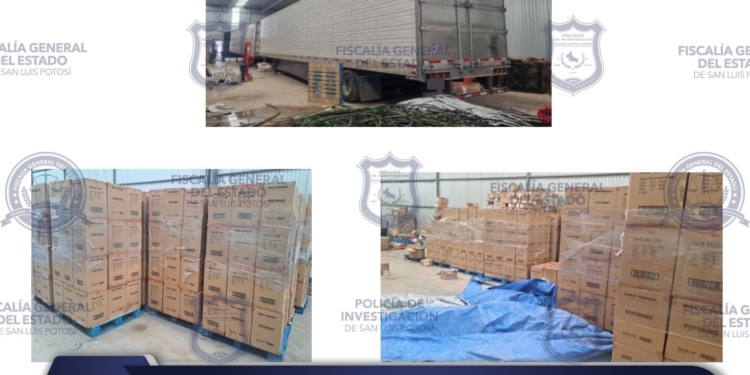 *FISCALÍA DE SLP EJECUTA CATEO Y RECUPERA MERCANCÍA ROBADA*