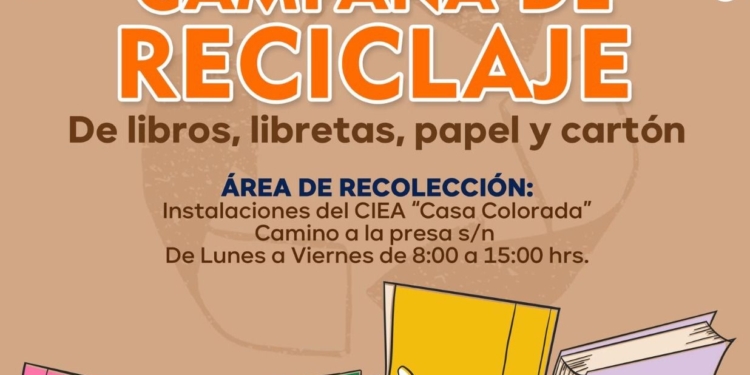 “Casa Colorada” es centro de acopio de libros, libretas, papel y cartón en desuso