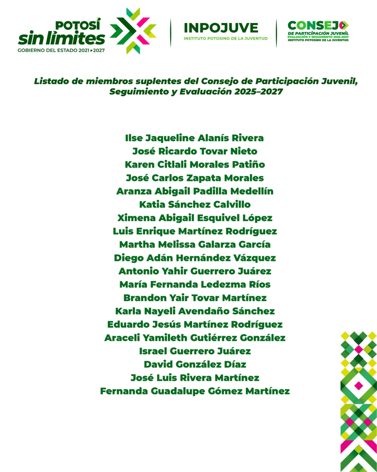 PRESENTAN NUEVO CONSEJO DE PARTICIPACIÓN JUVENIL