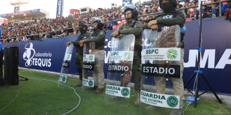 MÁS DE 600 ELEMENTOS BRINDARÁN SEGURIDAD EN EL PARTIDO DE FUTBOL DE ESTE MARTES EN SLP