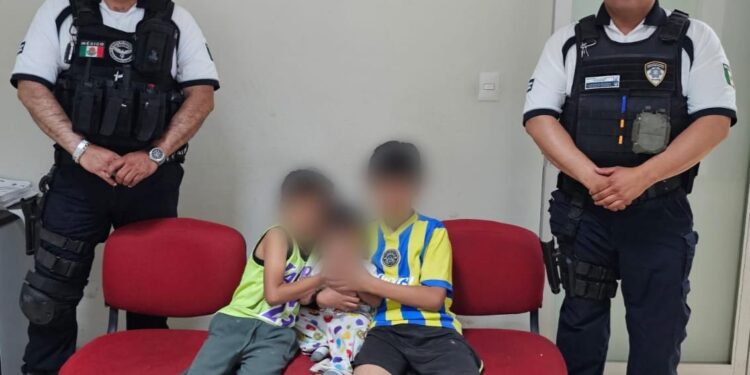 Policía de la Capital rescata a tres menores en condiciones de abandono