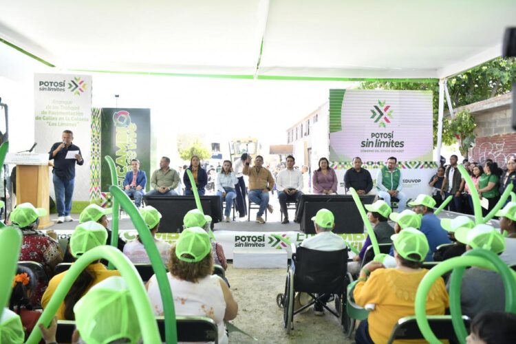 RICARDO GALLARDO ARRANCA PAVIMENTACIÓN TOTAL DE CALLES EN COLONIA LOS LIMONES