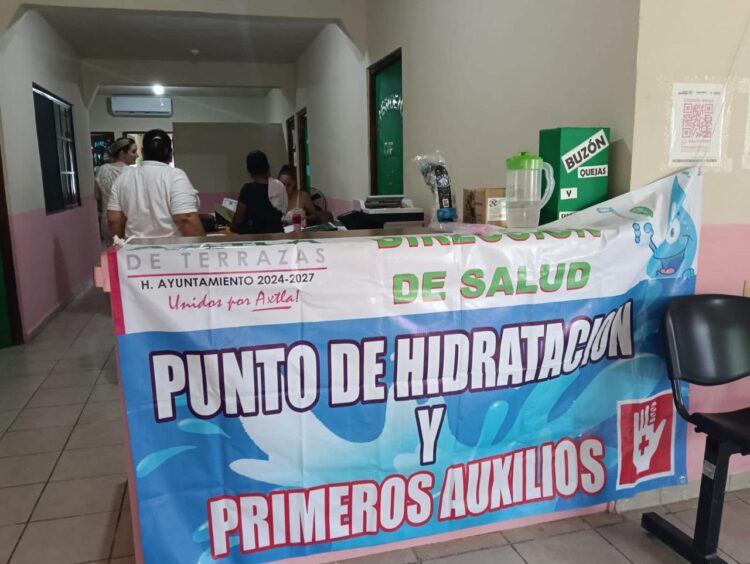 GOBIERNO ESTATAL REFUERZA PREVENCIÓN CON PUNTOS DE HIDRATACIÓN EN LA HUASTECA
