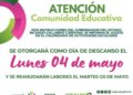 GOBIERNO ESTATAL ANUNCIA CAMBIO DE DÍA DE DESCANSO EN BENEFICIO DE LA COMUNIDAD EDUCATIVA