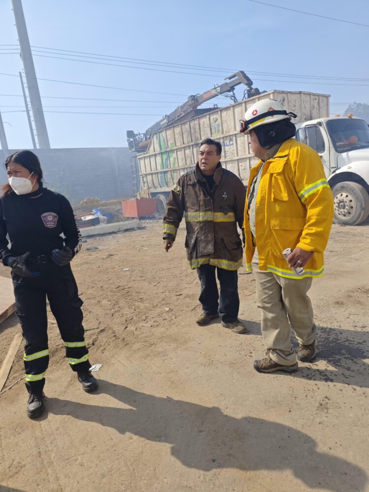 GOBIERNO ESTATAL CONTROLA INCENDIO EN ZONA INDUSTRIAL