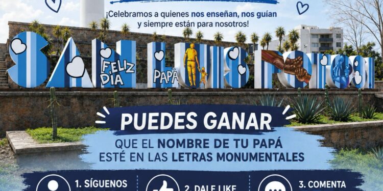 Papá podría convertirse en parte de las letras monumentales de San Luis Capital