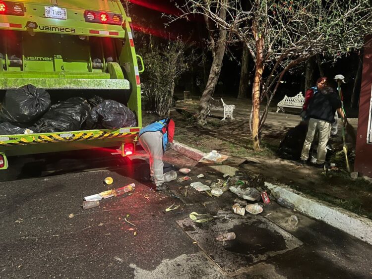 Gobierno de la Capital refuerza limpieza en avenida Hernán Cortés y zonas aledañas al tianguis de Las Vías