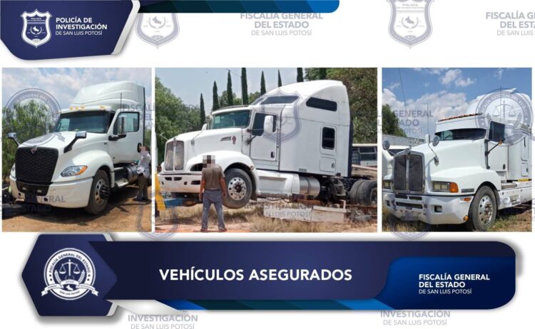 FISCALÍA POTOSINA CUMPLIMENTA ORDEN DE CATEO Y ASEGURA SEIS UNIDADES IRREGULARES EN VILLA DE REYES