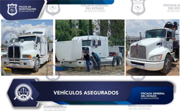 FISCALÍA POTOSINA CUMPLIMENTA ORDEN DE CATEO Y ASEGURA SEIS UNIDADES IRREGULARES EN VILLA DE REYES