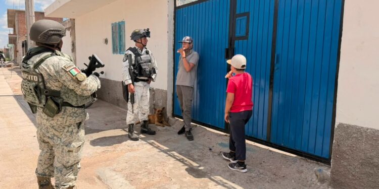 *Ejército Mexicano y Guardia Nacional implementan operativo en los límites de los Estados de San Luis Potosí y Zacatecas.* 