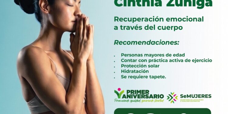 GOBIERNO ESTATAL INVITA A MÁSTER CLASS DE YOGA “RECUPERACIÓN EMOCIONAL A TRAVÉS DEL CUERPO”