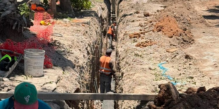 Interapas amplía rehabilitación sanitaria en avenida 20 de Noviembre