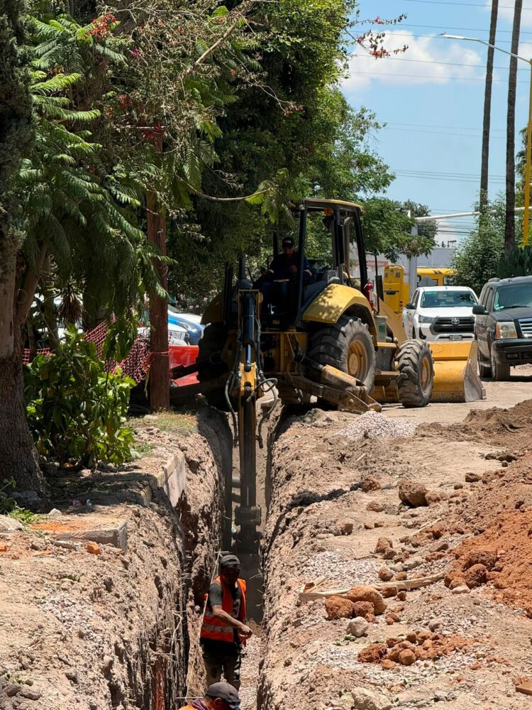 Interapas amplía rehabilitación sanitaria en avenida 20 de Noviembre