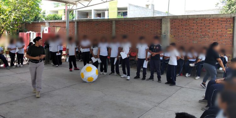 ESTRATEGIA DE PREVENCIÓN DE LA GCE LLEGA A ESTUDIANTES DEL EJIDO SAN MARCOS