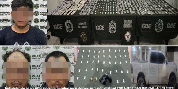 ACCIONES DE LA GUARDIA CIVIL ESTATAL FORTALECEN LA SEGURIDAD EN LAS REGIONES MEDIA Y CENTRO