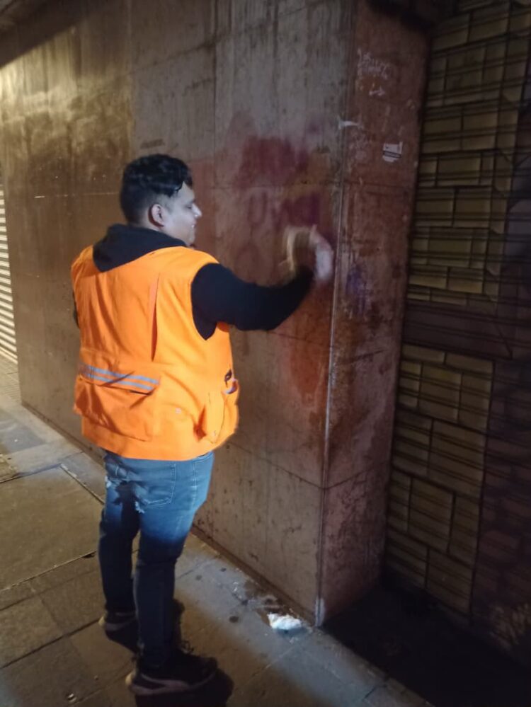 Continúan las acciones del Gobierno Municipal contra el grafiti en el Centro Histórico