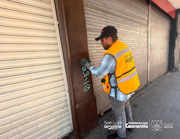 Centro Histórico, Corazón de San Luis avanza con retiro de graffiti en espacios emblemáticos de la Capital