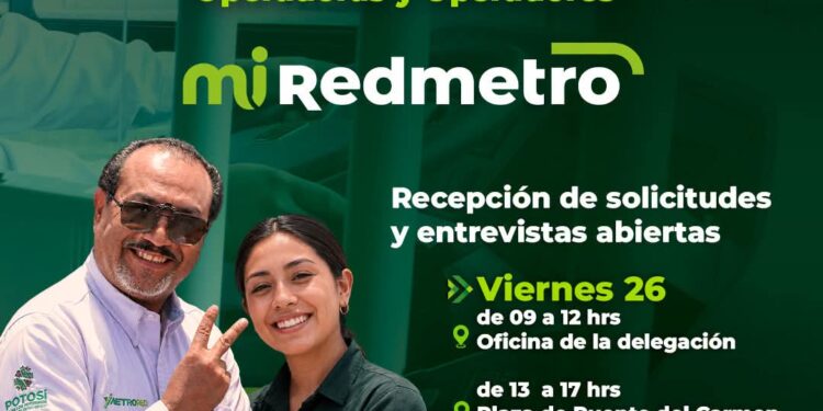 GOBIERNO ESTATAL INICIA RECLUTAMIENTO DE OPERADORES PARA REDMETRO EN RIOVERDE