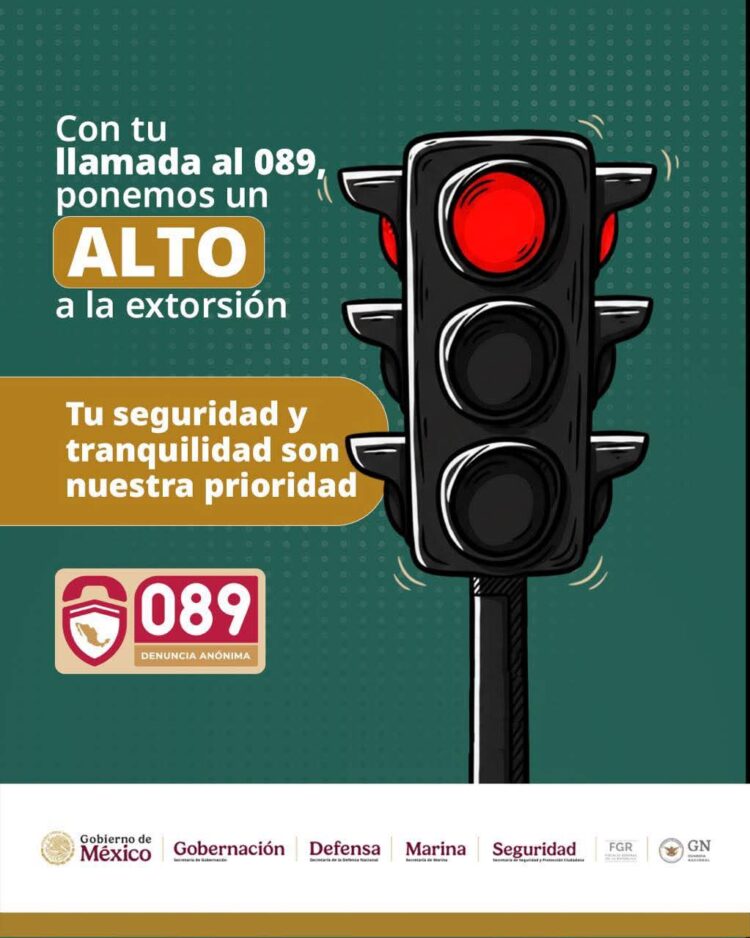 DENUNCIAR AL 089 AYUDA A COMBATIR LA EXTORSIÓN