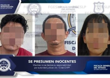*FISCALÍA POTOSINA APREHENDE A TRES PERSONAS POR DELITOS CONTRA LA SALUD*