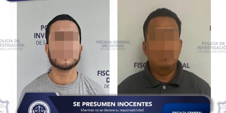 FISCALÍA POTOSINA APREHENDE A DOS SUJETOS INVESTIGADOS POR HOMICIDIO