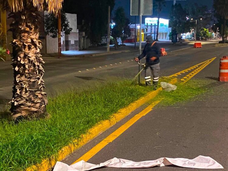 Trabajos diurnos y nocturnos refuerzan la limpieza de principales avenidas de San Luis Capital