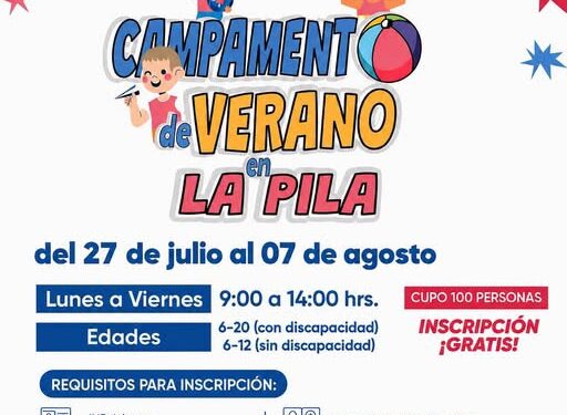 Abiertas las inscripciones para el Campamento de Verano en la delegación de La Pila