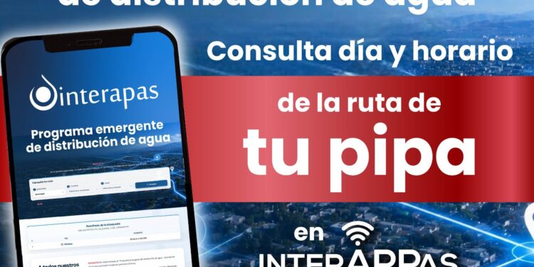 INTERAPAS lanza herramienta digital para consultar rutas y horarios de pipas
